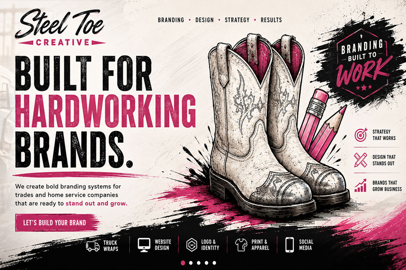 Steel Toe Creative, built for hardworking brands