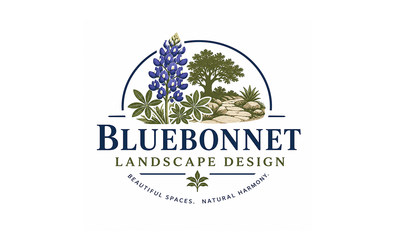 Bluebonnet Landscape Designs Logo created by Steel Toe Creative