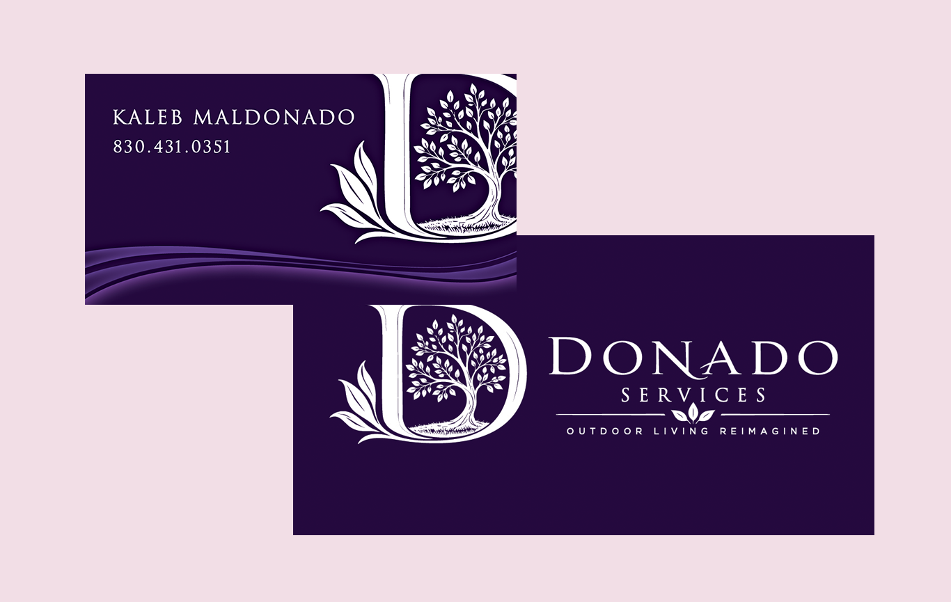 Donado Services Outdoor Living Reimagined Business Cards Created by Steel Toe Creative