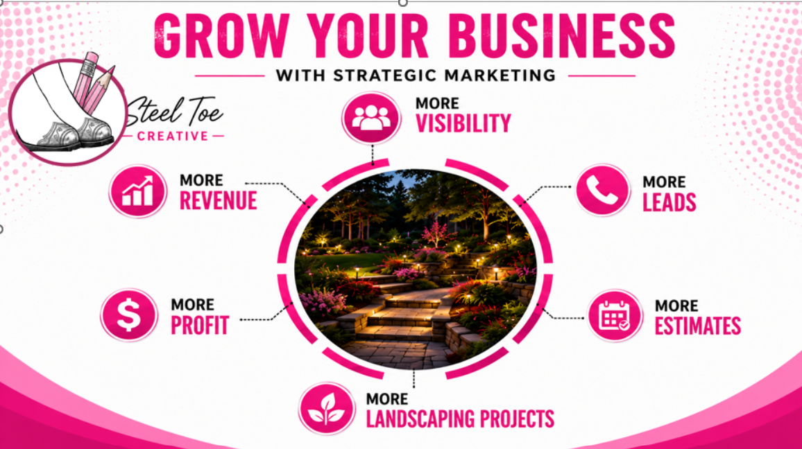 Grow your Landscaping Business withe Strategic Marketing with Steel Toe Creative