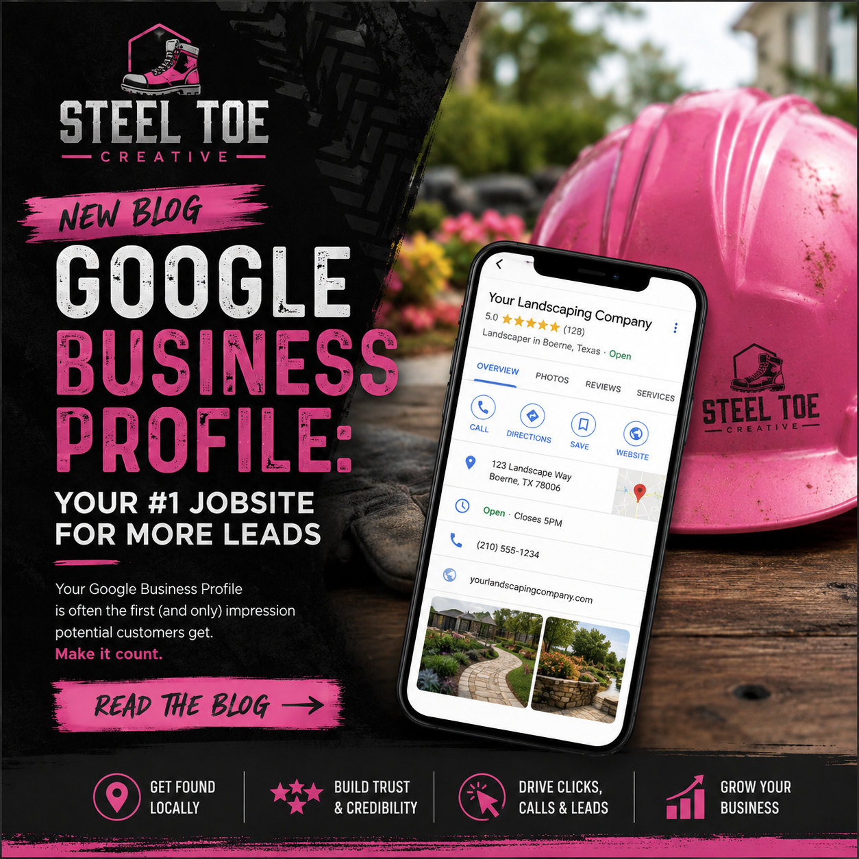 Google Business Profile guide for landscaping businesses by Steel Toe Creative